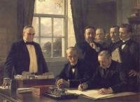 Theobald Chartran - The Signing of the Protocol of Peace Between the United Stat